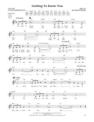 Getting To Know You (from The Daily Ukulele) (arr. Liz and Jim Beloff)