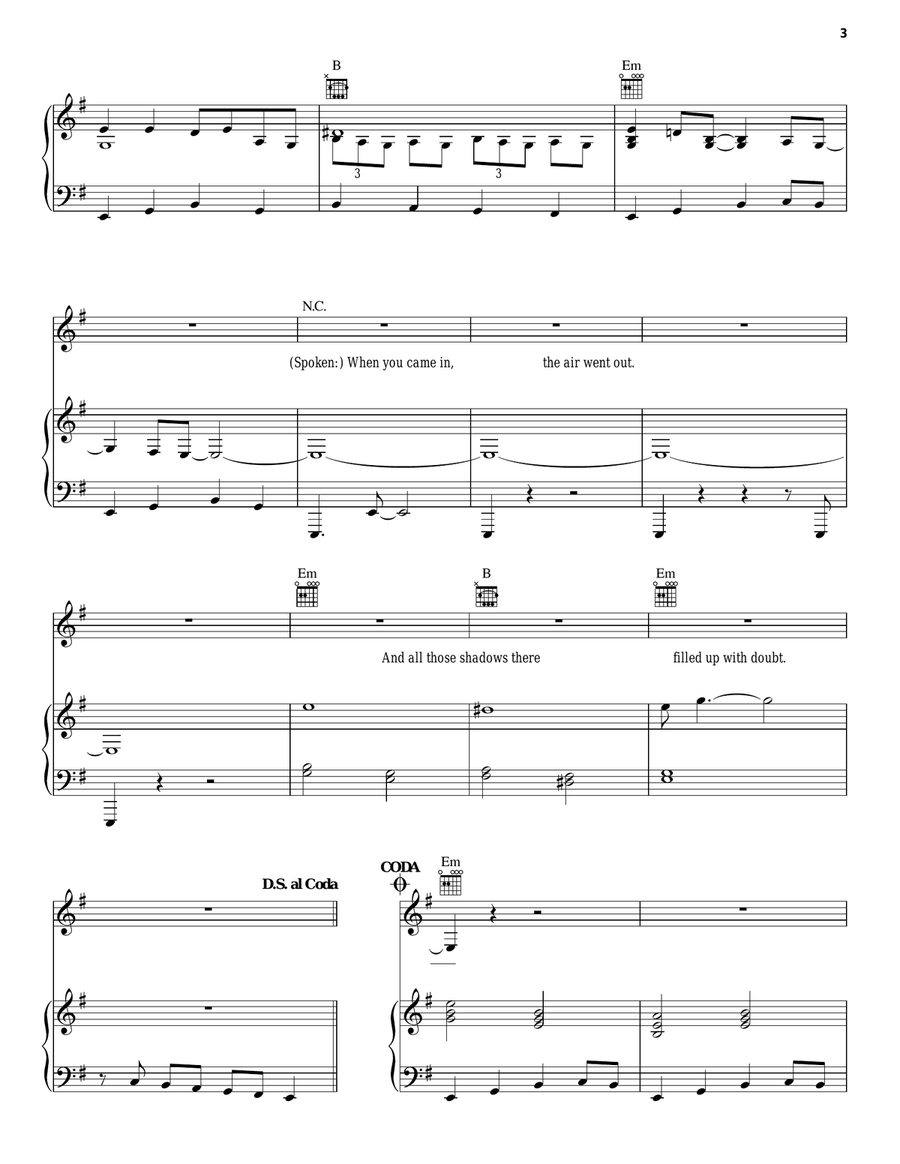 Bad Things Piano, Vocal, Guitar scores gallery preview page 3