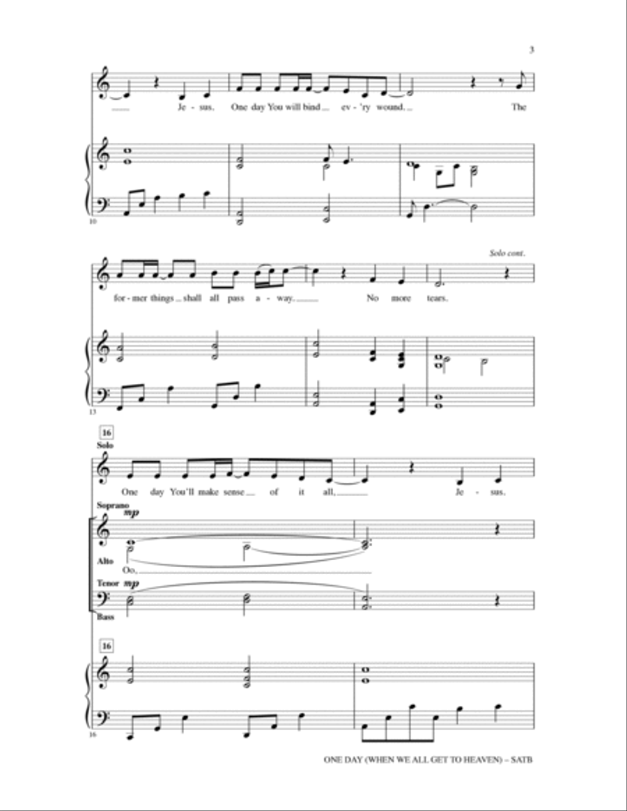 One Day (When We All Get To Heaven) (Arr. Heather Sorenson) 4-Part scores gallery preview page 2