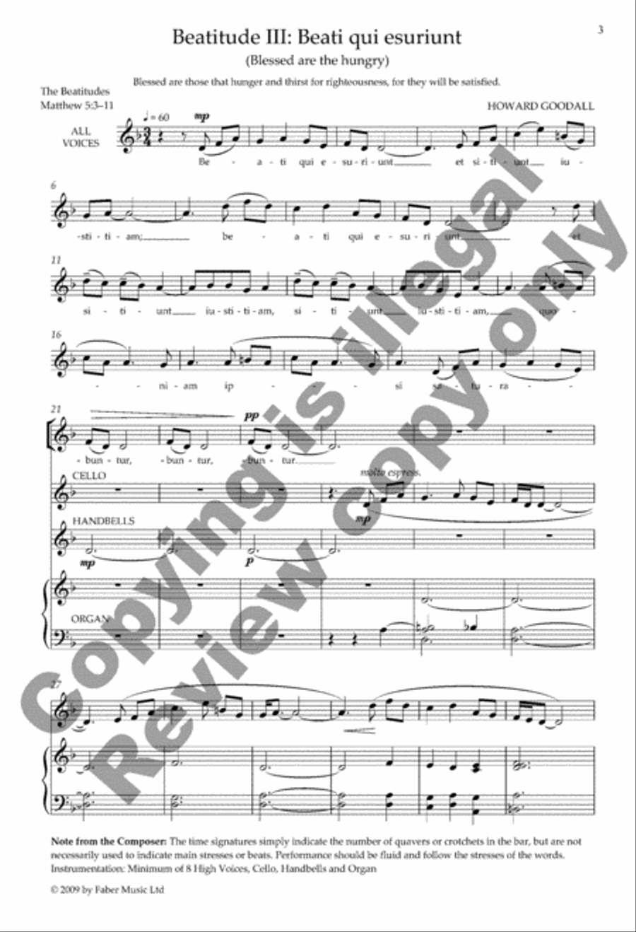Beatitude III: Beati qui esuriunt (Blessed are the hungry) Women's Choir scores gallery preview page 2