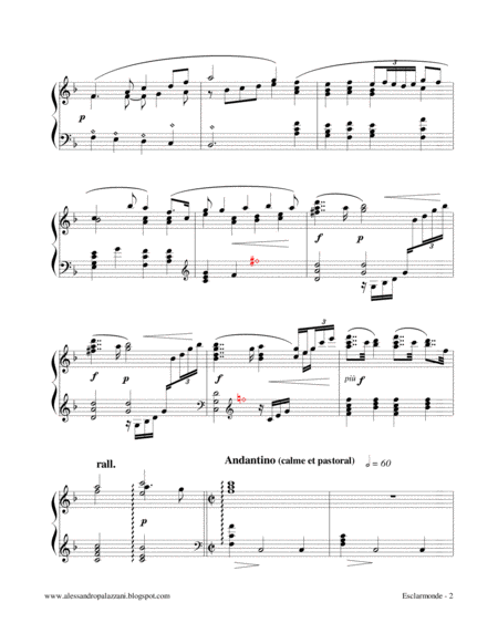 ESCLARMONDE: Introduction et Dance des Nymphes - Solo Lever Harp image number null