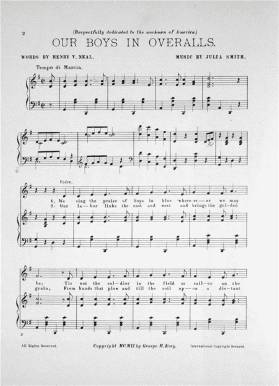 Our Boys in Overalls Voice scores gallery preview page 2