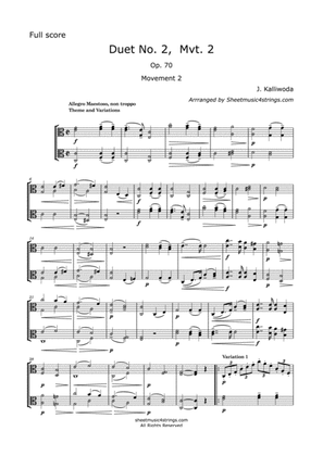 Kalliwoda, J. - Duet No.2, Mvt. 2, Op. 70 for Two Violas