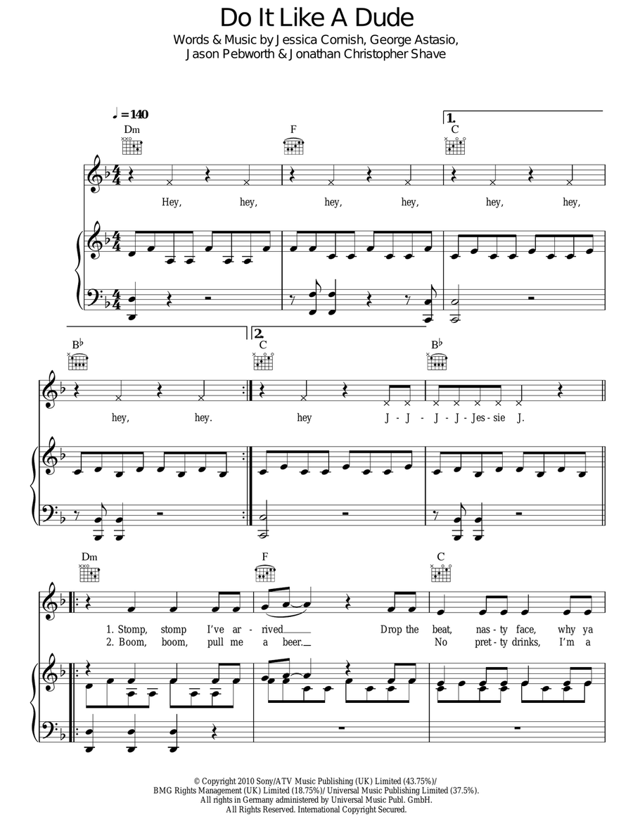 Do It Like A Dude Acoustic Guitar scores gallery preview page 1