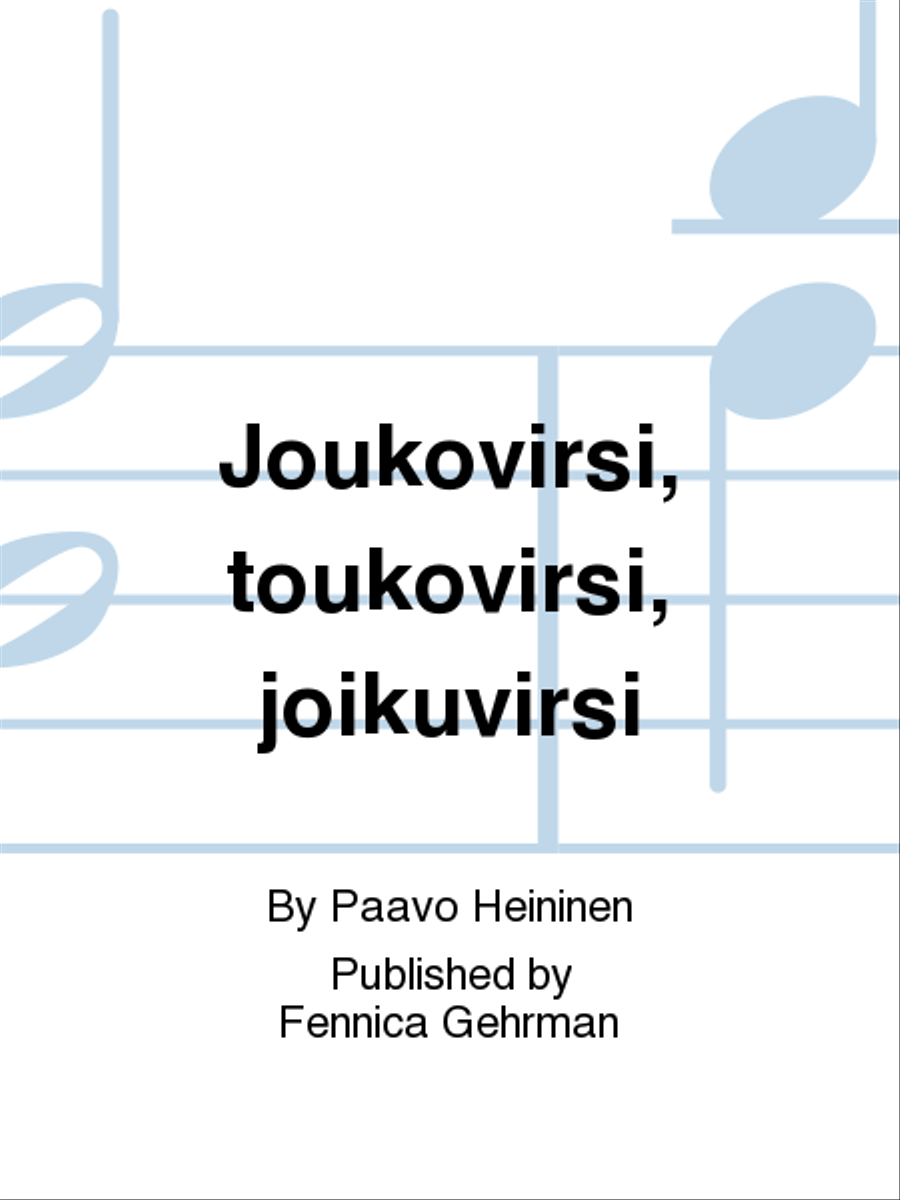 Joukovirsi, toukovirsi, joikuvirsi