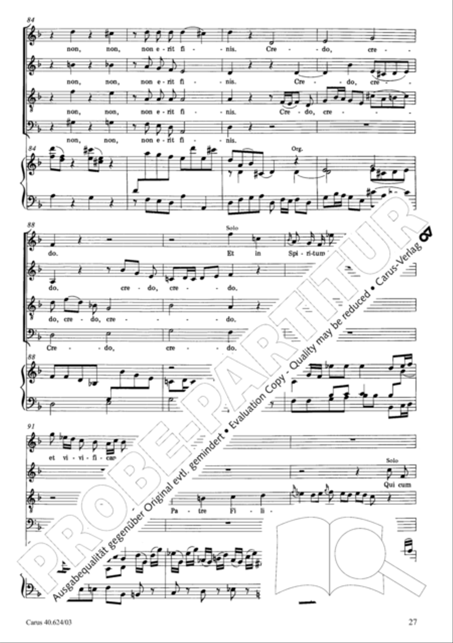 Missa brevis in F major Missa brevis in F major 4-Part scores gallery preview page 28