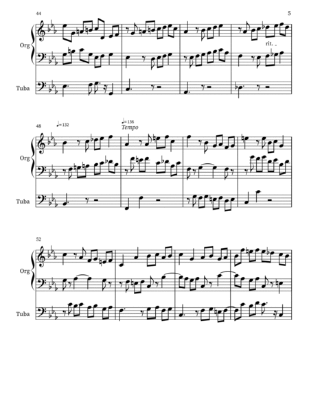 Trio in Eb Major for Organ