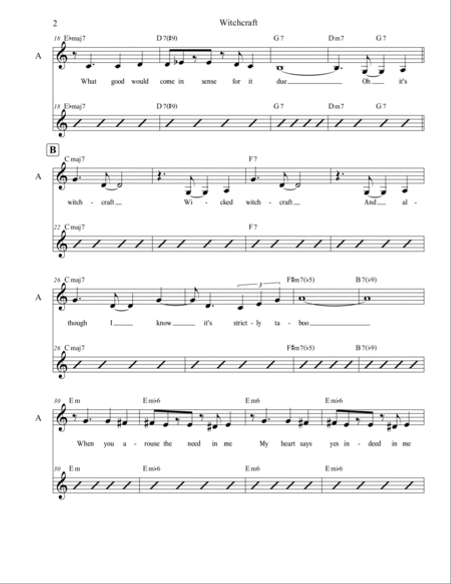 Witchcraft Voice scores gallery preview page 2
