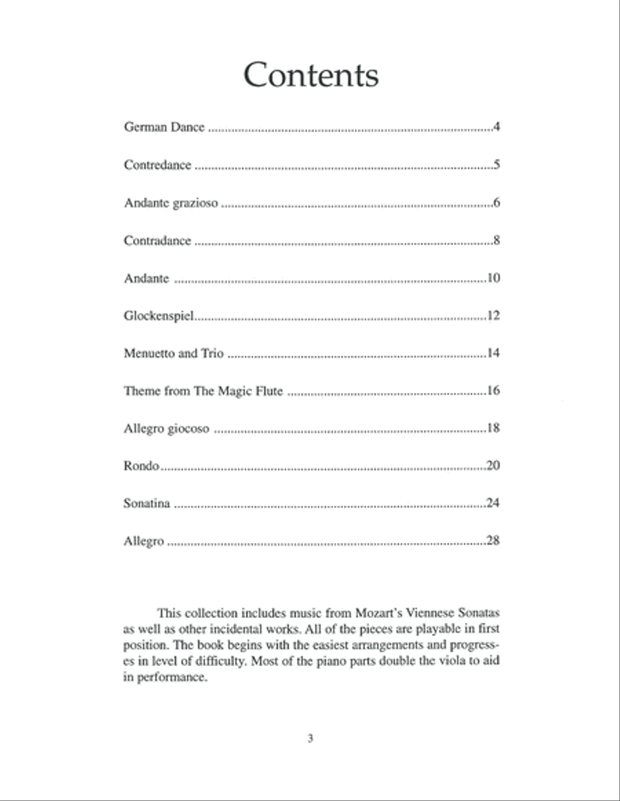 The Student Violist: Mozart Viola Solo scores gallery preview page 4