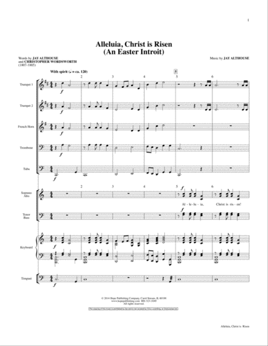 Alleluia, Christ Is Risen (An Easter Introit) 4-Part scores gallery preview page 4