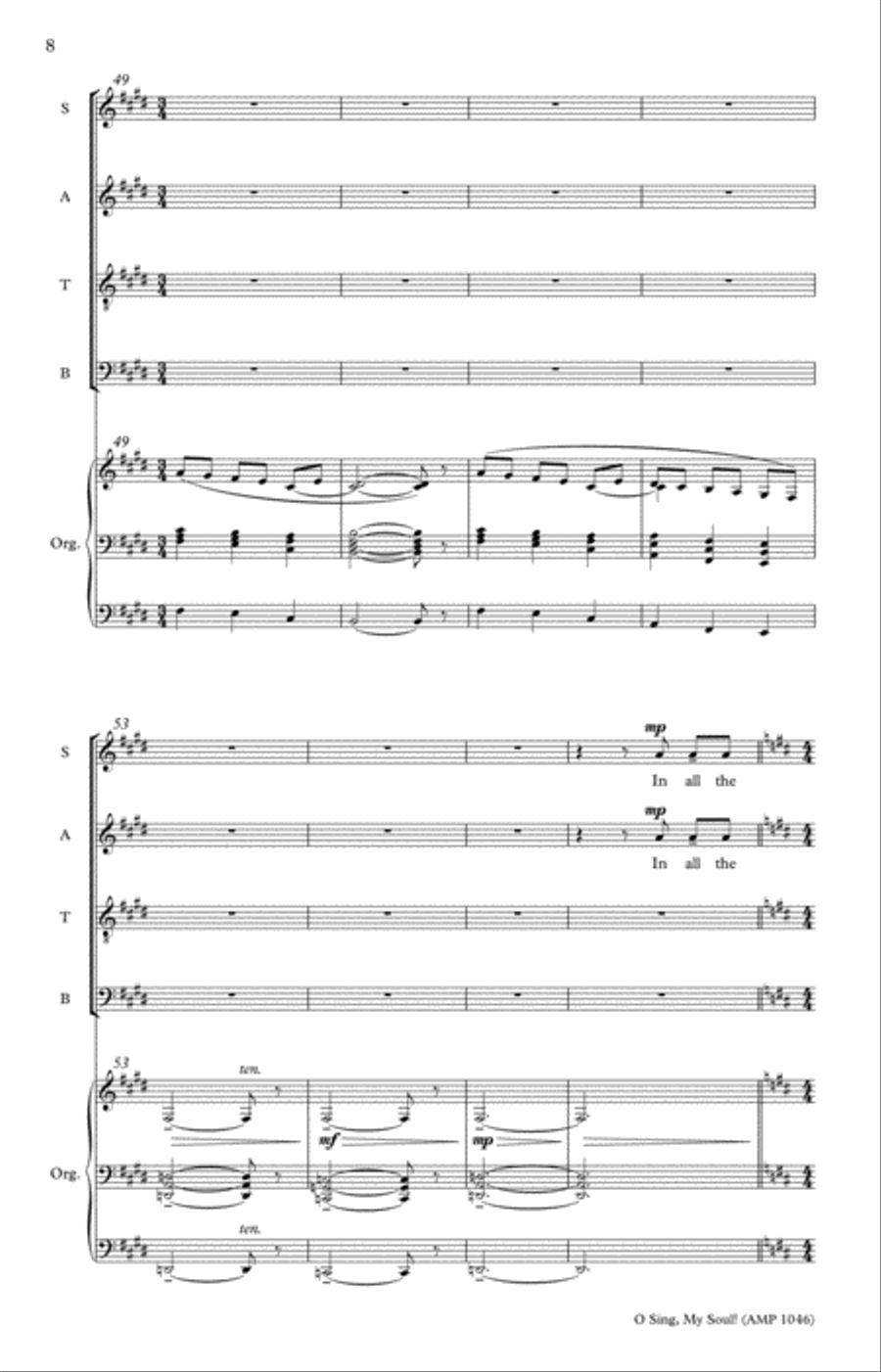 O Sing, My Soul! 4-Part scores gallery preview page 13