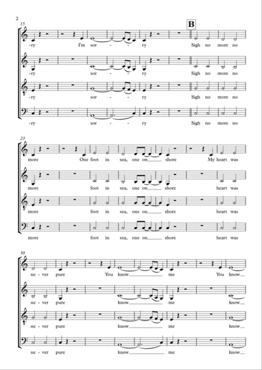 Sigh No More 4-Part scores gallery preview page 2