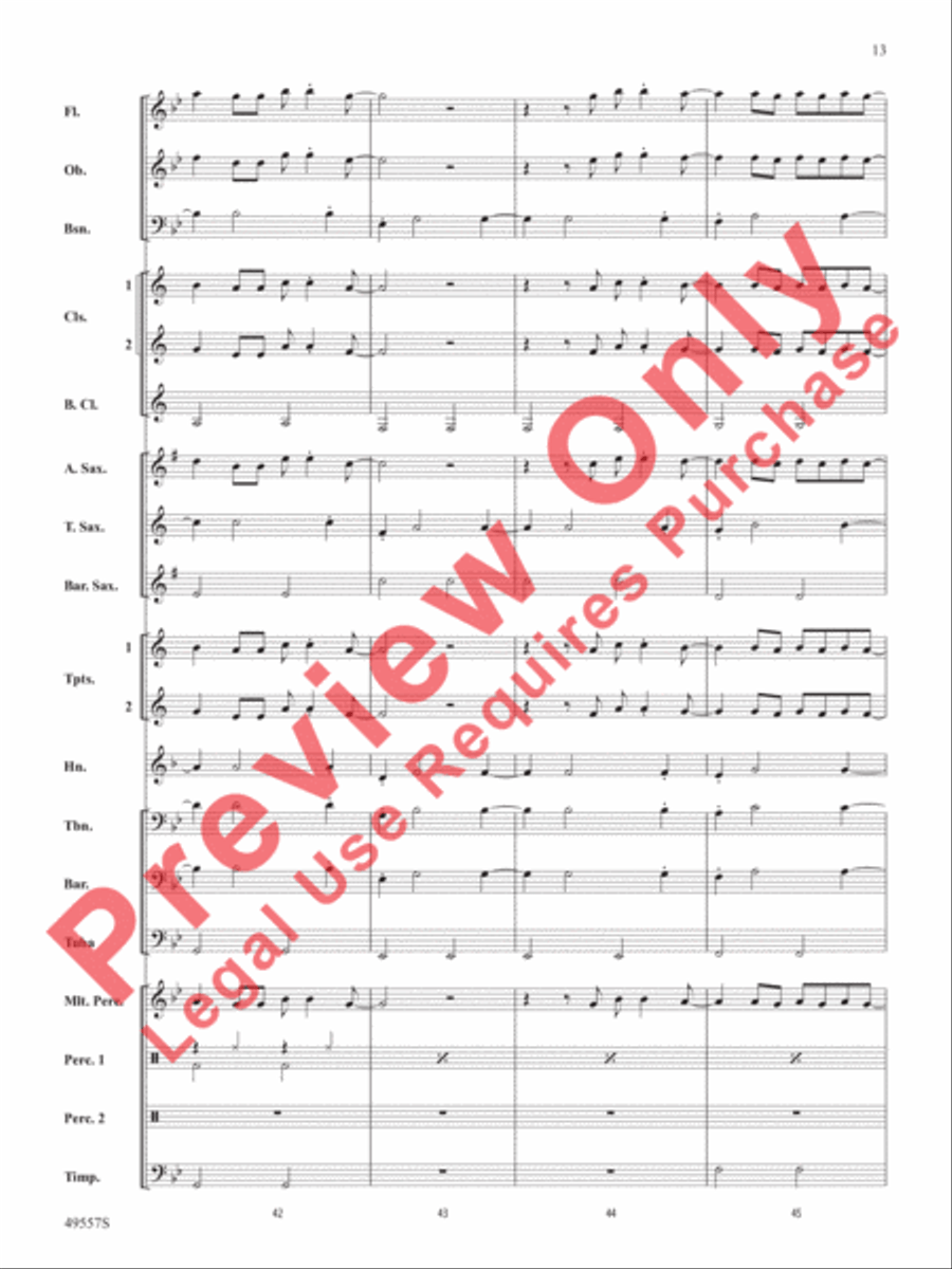 Dance Monkey Dance Monkey Concert Band scores gallery preview page 14