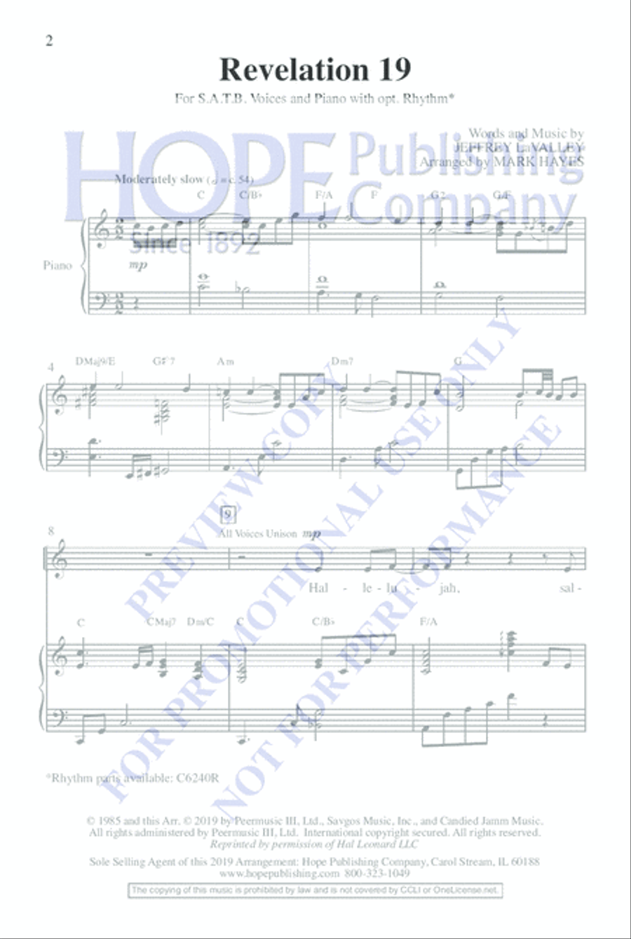 Revelation 19 Revelation 19 4-Part scores gallery preview page 2