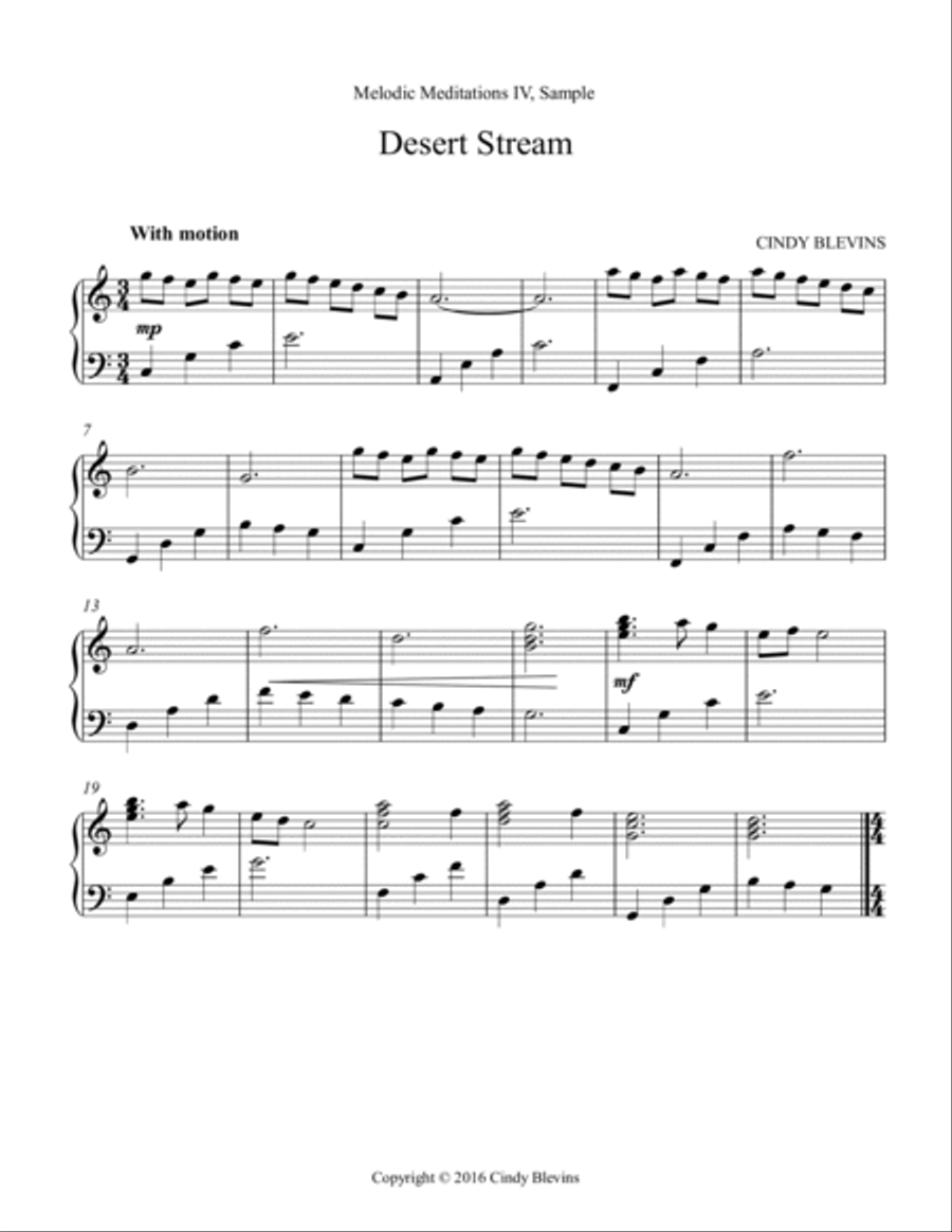 Melodic Meditations IV, 10 original solos for Lever or Pedal Harp Pedal Harp scores gallery preview page 4