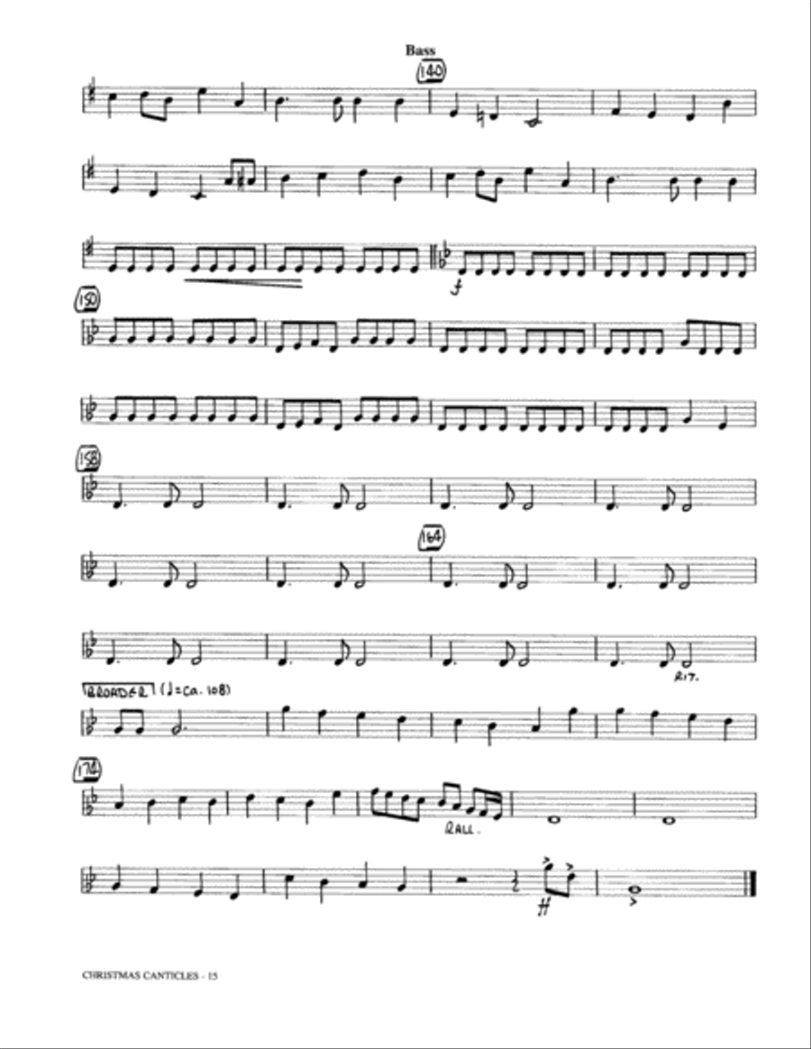 Christmas Canticles: A Cantata of Carols in Four Suites (Chamber Orchestra) - String Bass Chamber Orchestra scores gallery preview page 7