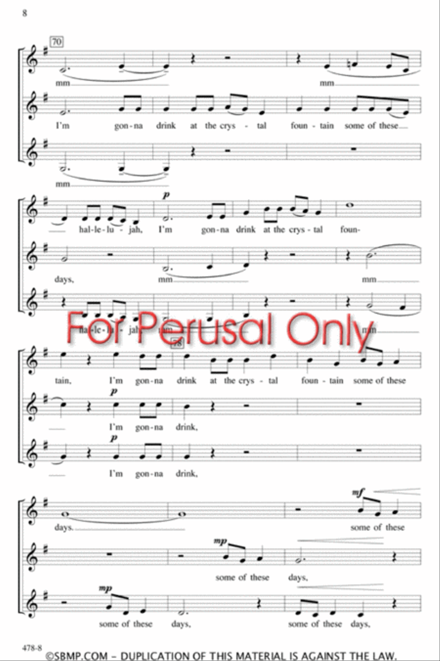Some of These Days - SSA Octavo SSA scores gallery preview page 7
