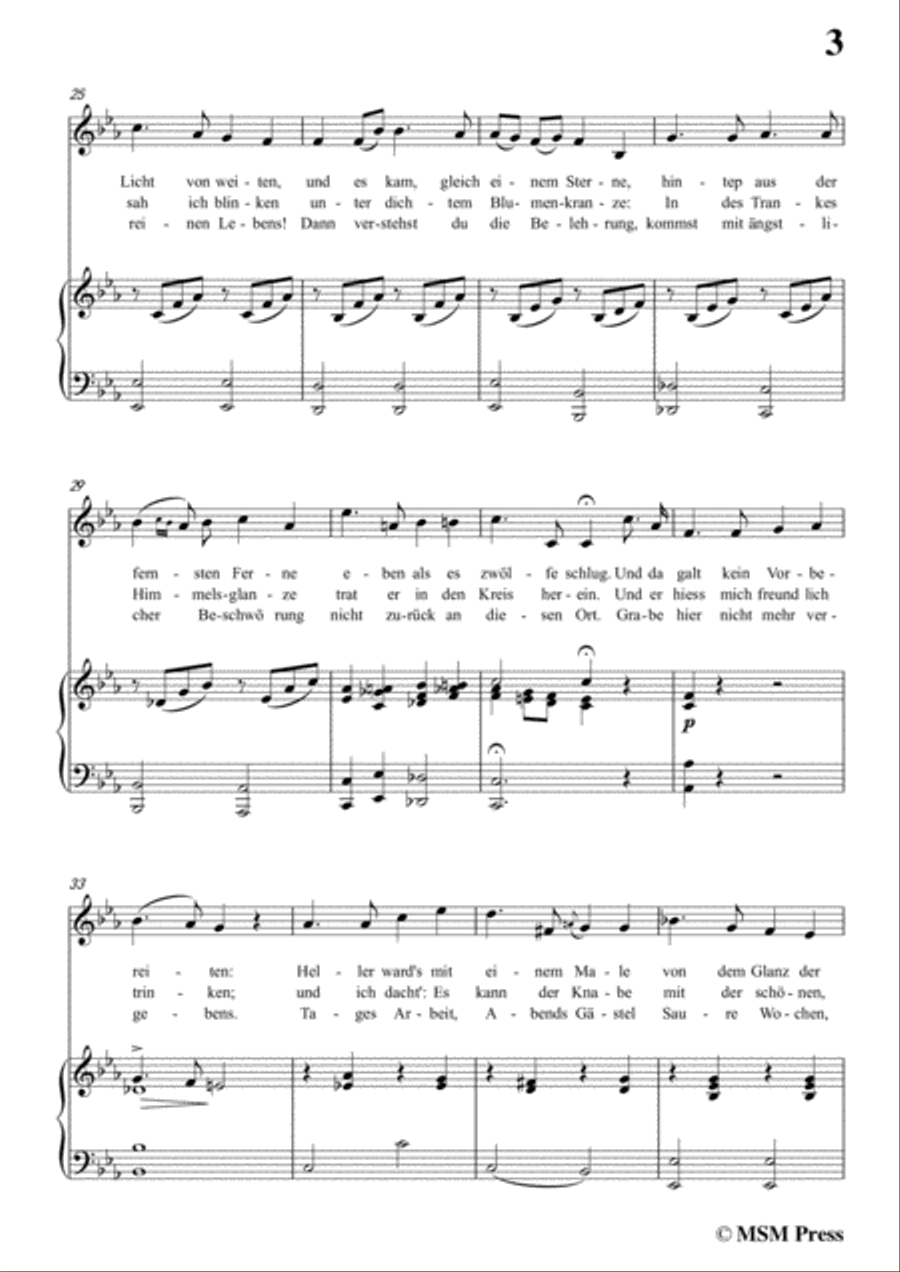 Schubert-Der Schatzgräber,in e flat minor,for voice and piano Voice Solo scores gallery preview page 5