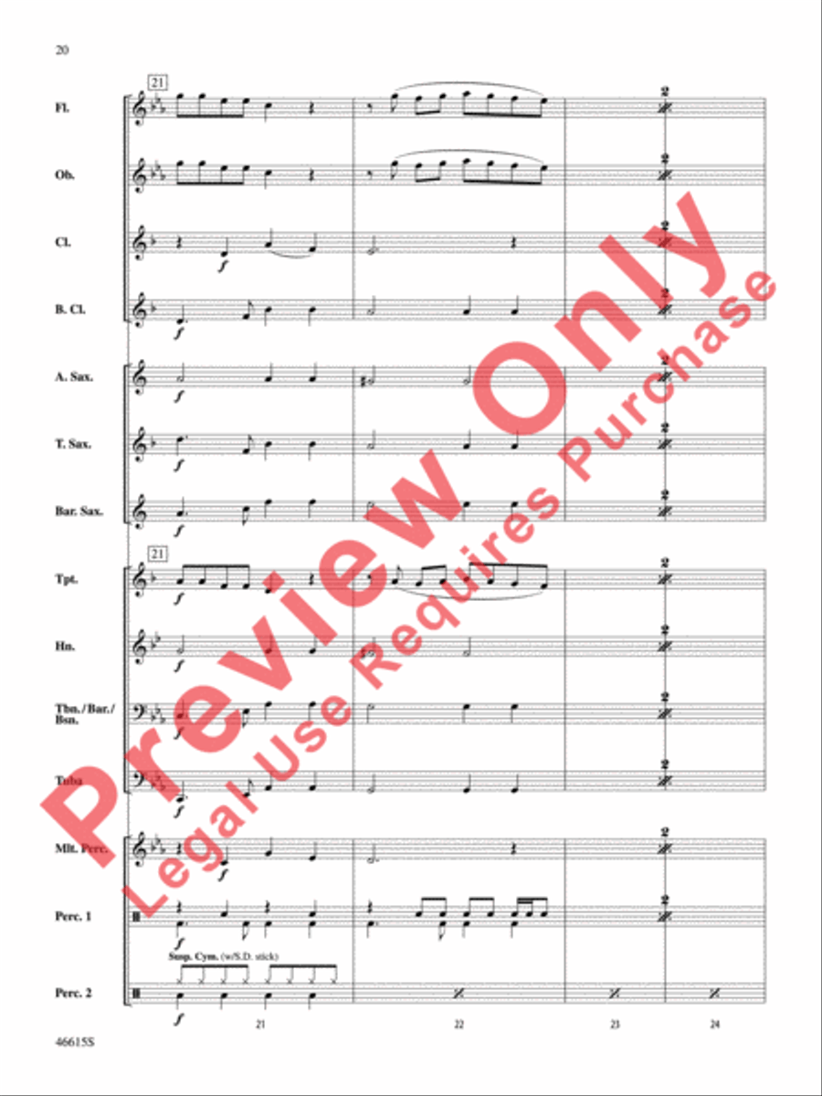 Short Cuts for Beginning Band -- Vol. 5 Concert Band scores gallery preview page 21