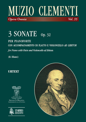Book cover for 3 Sonatas Op. 32 for Piano with Flute and Violoncello ad libitum