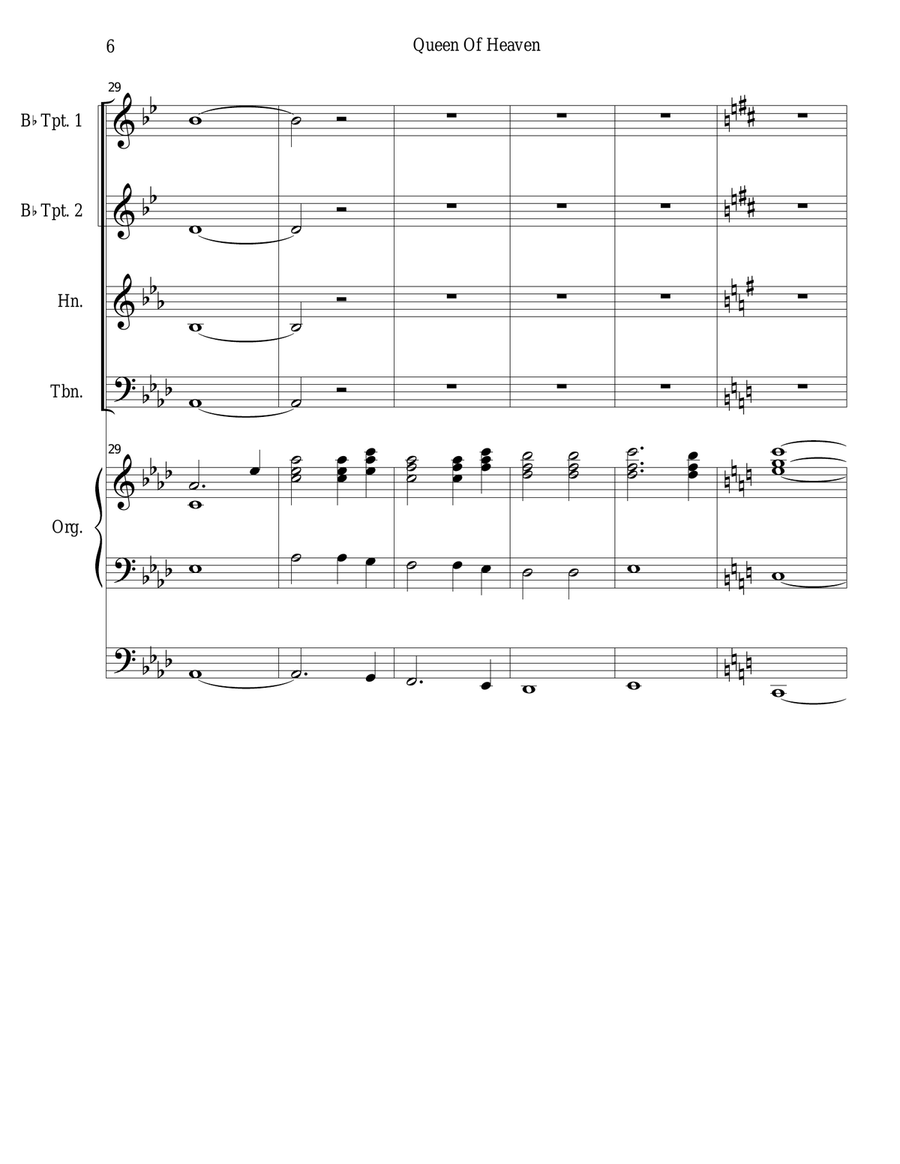 Queen Of Heaven Brass Ensemble scores gallery preview page 6