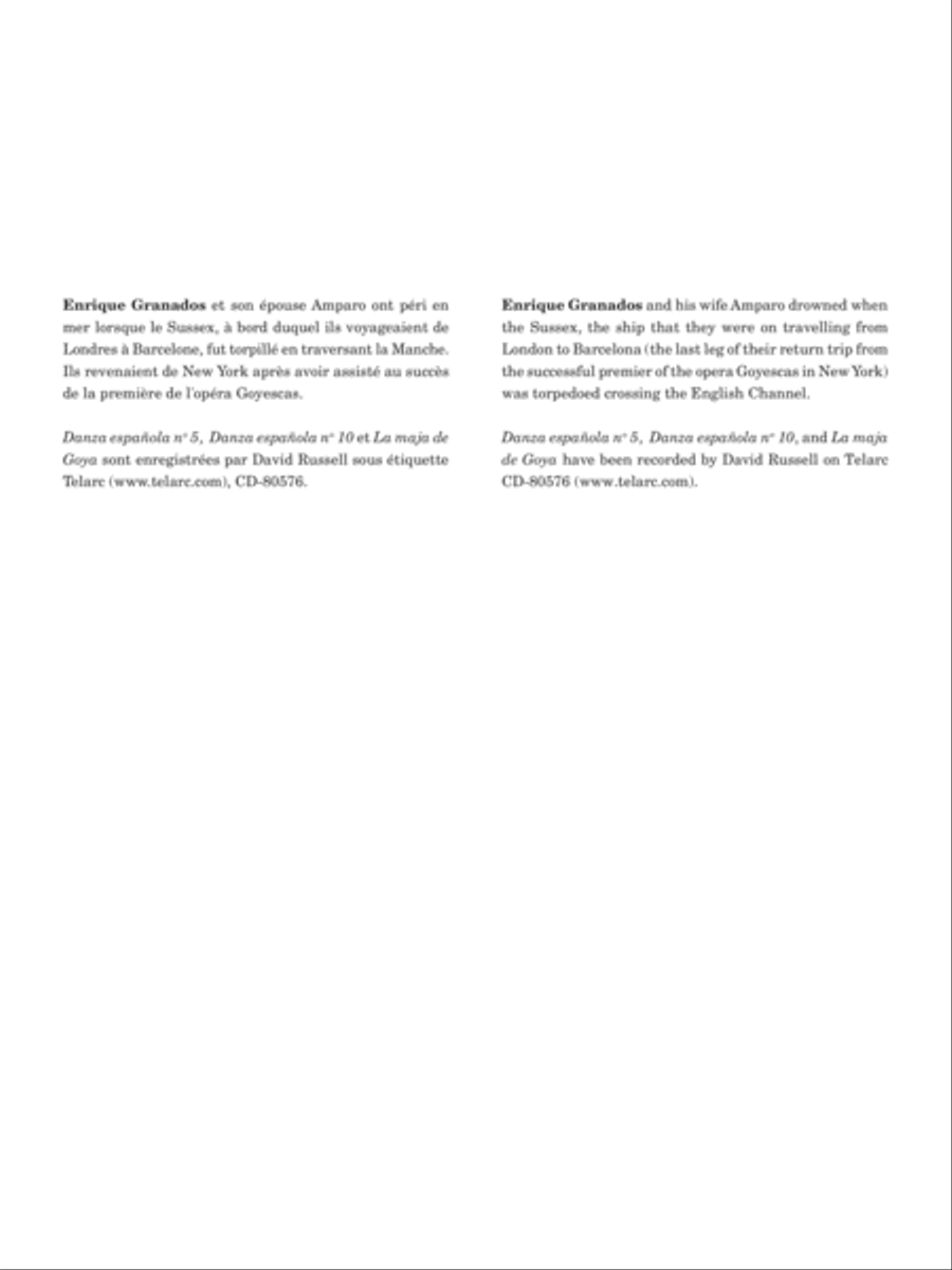 Danza Espanola nos 5 & 10, La maja de Goya Classical Guitar scores gallery preview page 3