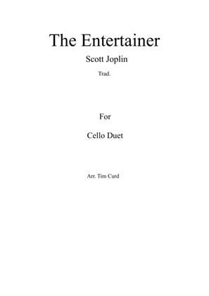 Book cover for The Entertainer. Cello Duet