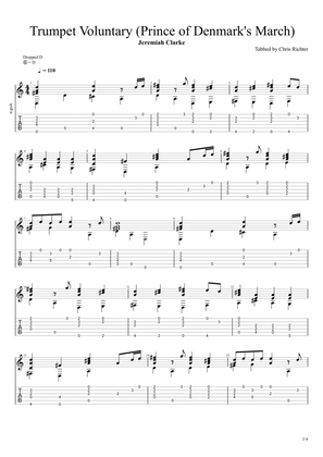 Trumpet Voluntary (Prince of Denmark's March) (Solo Fingerstyle Guitar Tab)
