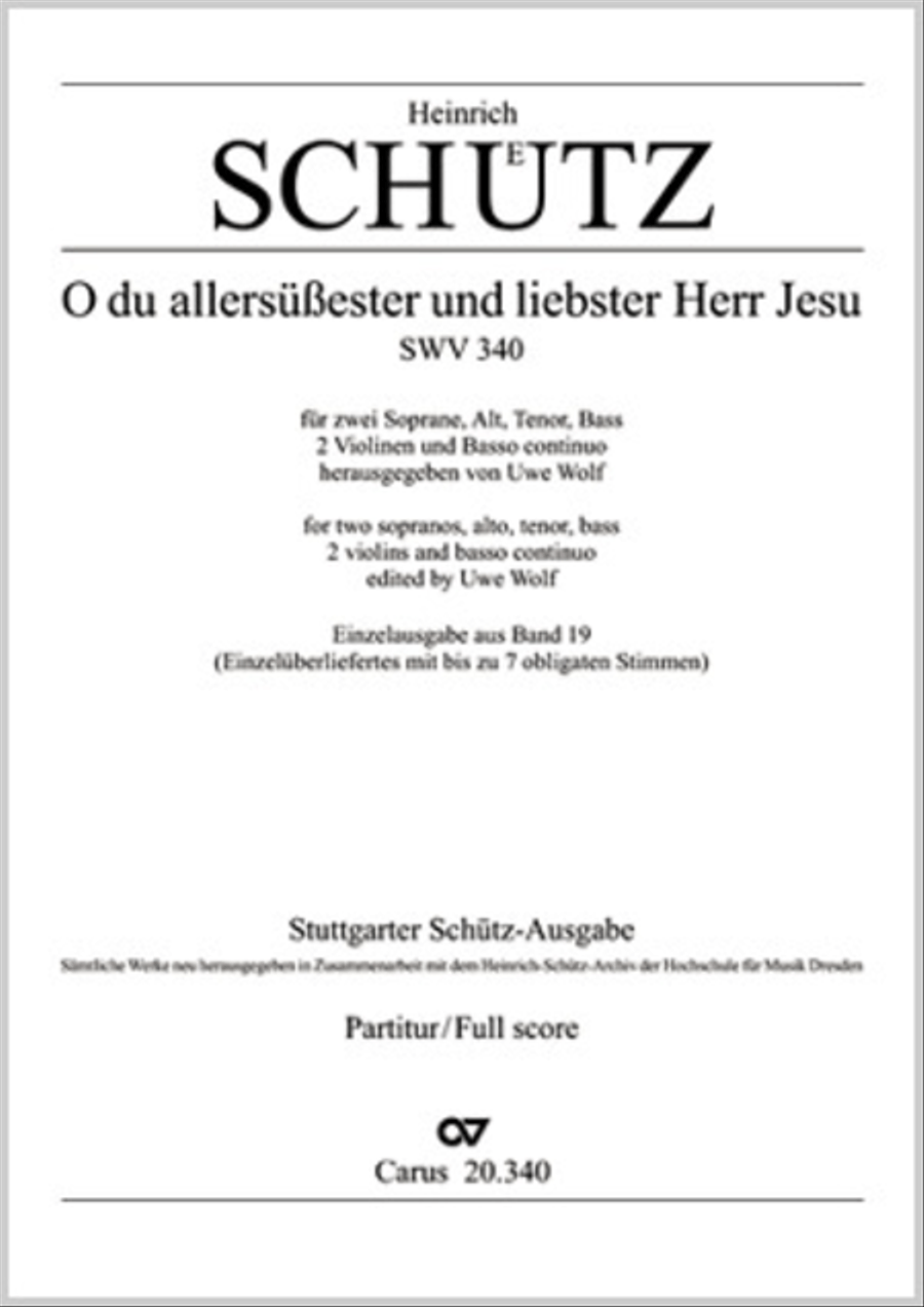 O du allersu!ester und liebster Herr Jesu