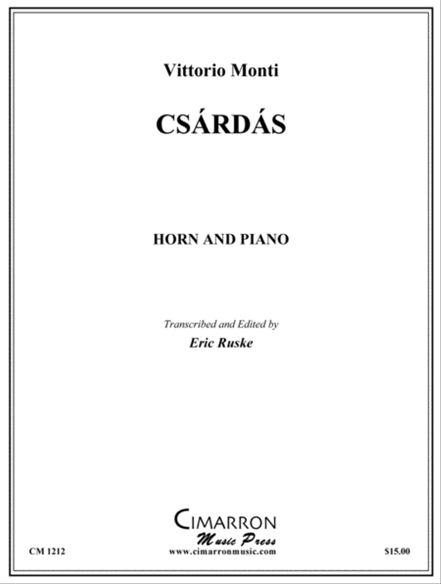 Csardas Piano Accompaniment scores gallery preview page 1