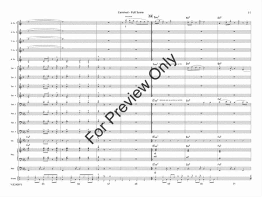 Carnival Jazz Ensemble scores gallery preview page 12