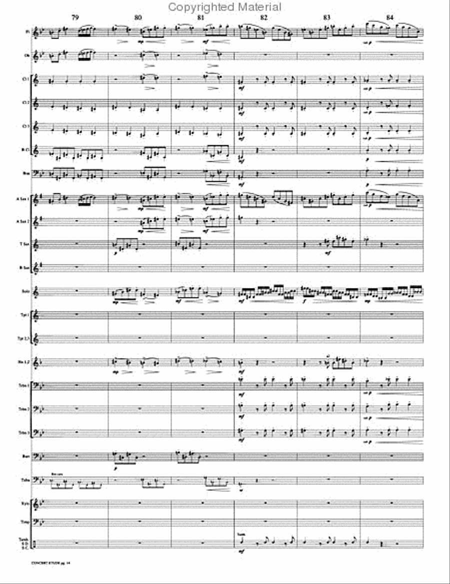 Concert Etude, Op. 49 Concert Band scores gallery preview page 17