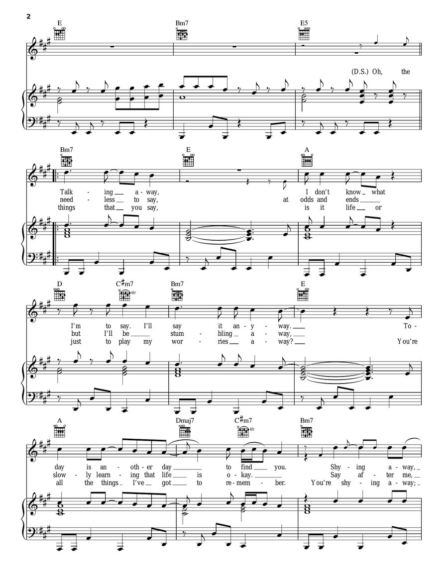 Take On Me Piano, Vocal, Guitar scores gallery preview page 2