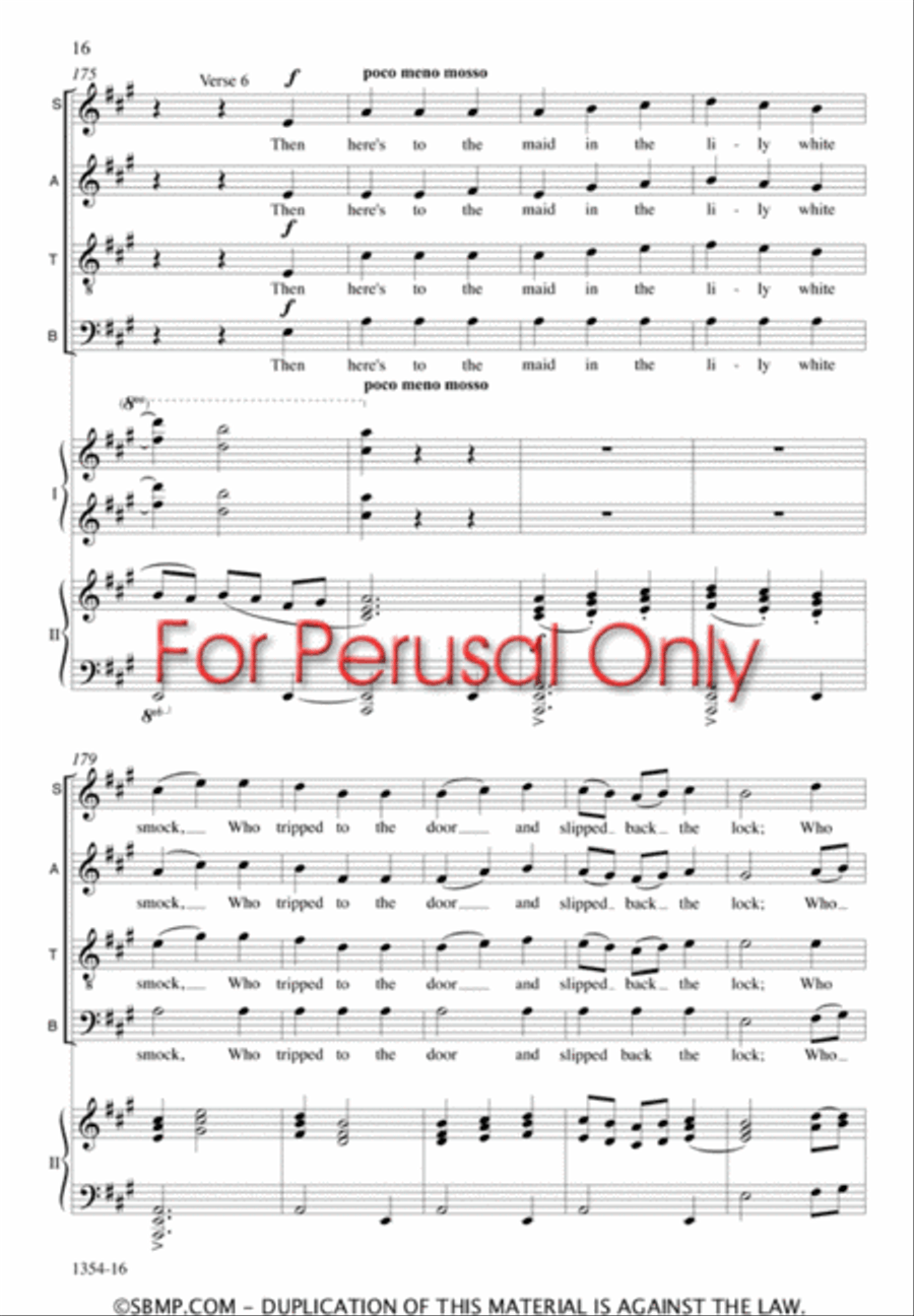 Gloucestershire Wassail - SATB Octavo 4-Part scores gallery preview page 15