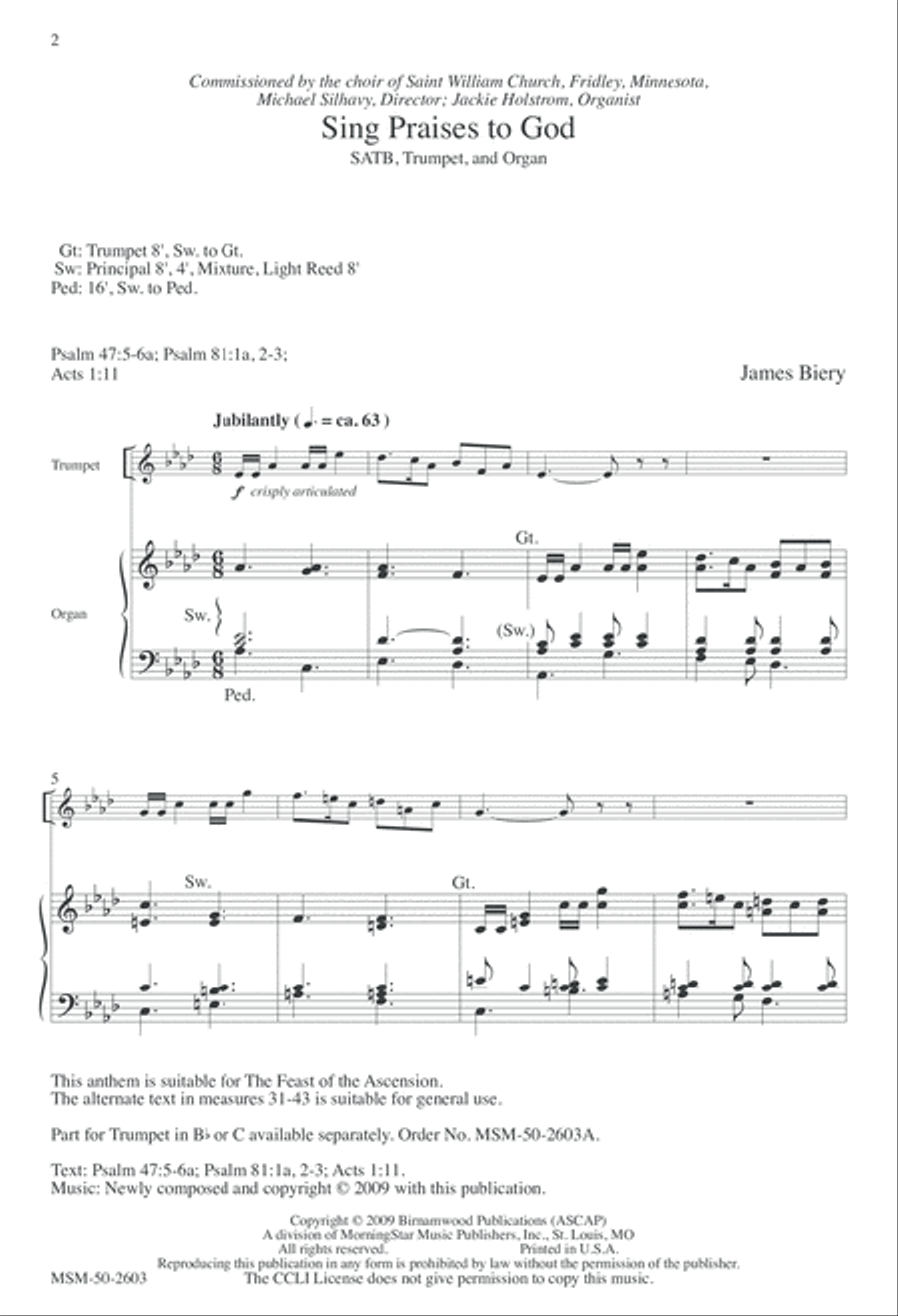 Sing Praises to God 4-Part scores gallery preview page 2