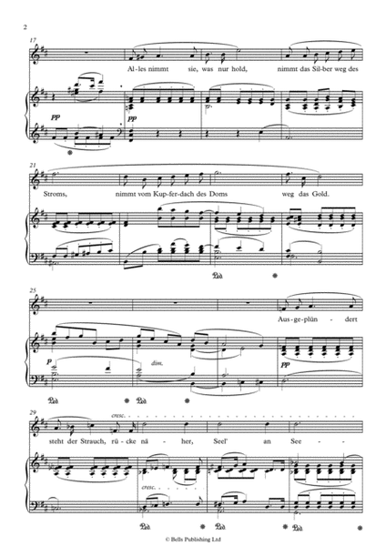 Die Nacht, Op. 10 No. 3 (Original key. D Major)