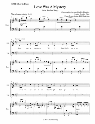 Love Was A Mystery (Choir & Piano)