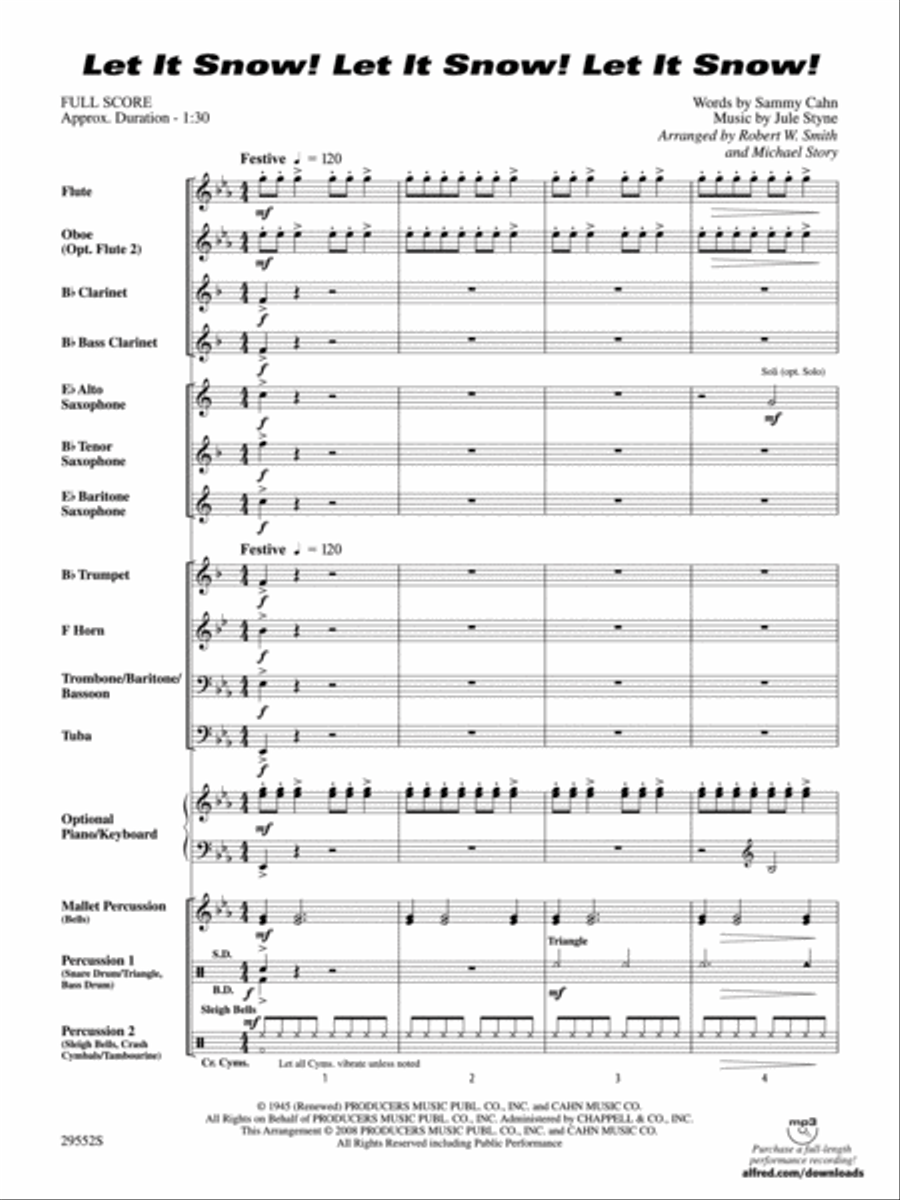 Let It Snow! Let It Snow! Let It Snow! Concert Band scores gallery preview page 2