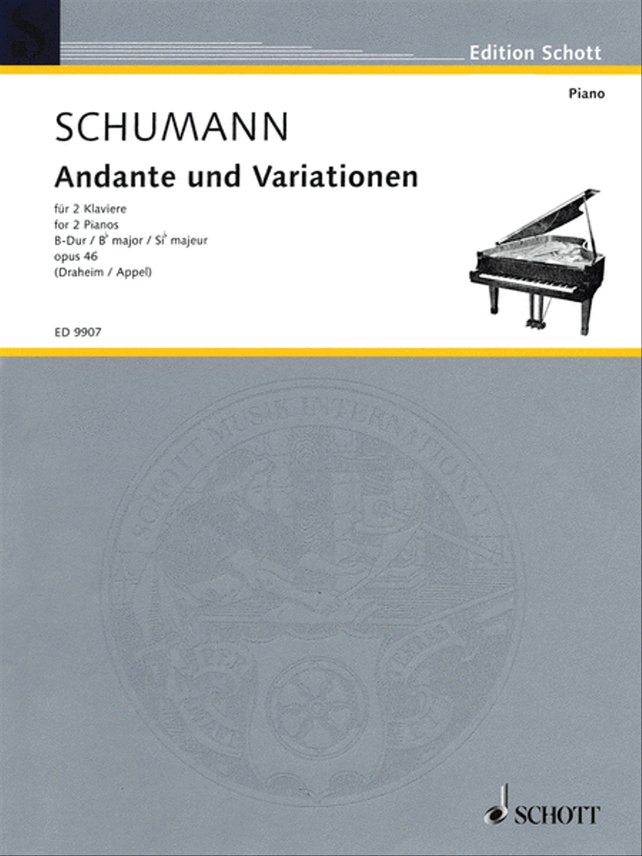 Andante and Variations in B Flat Major Op. 46 Piano Solo scores gallery preview page 1