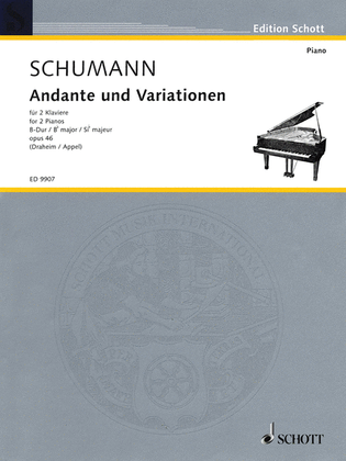 Book cover for Andante and Variations in B Flat Major Op. 46