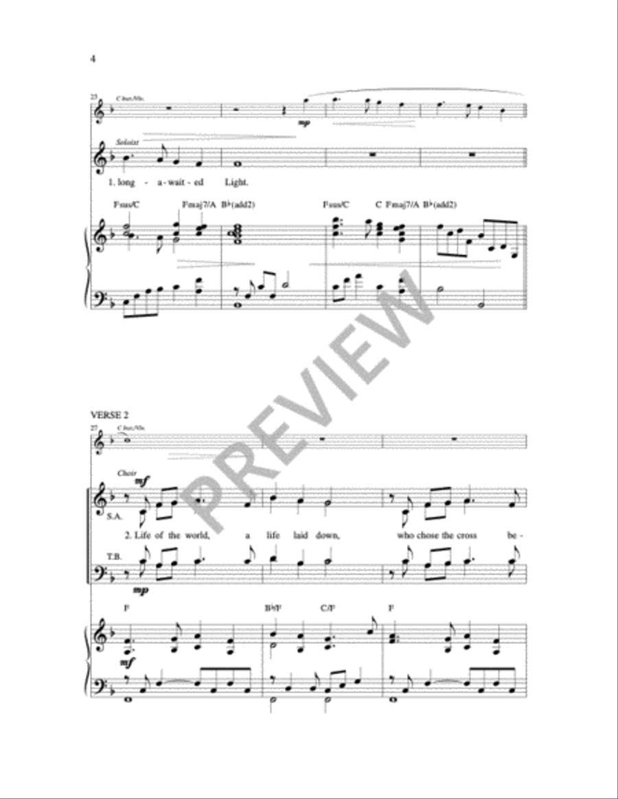 Light of the World 4-Part scores gallery preview page 13