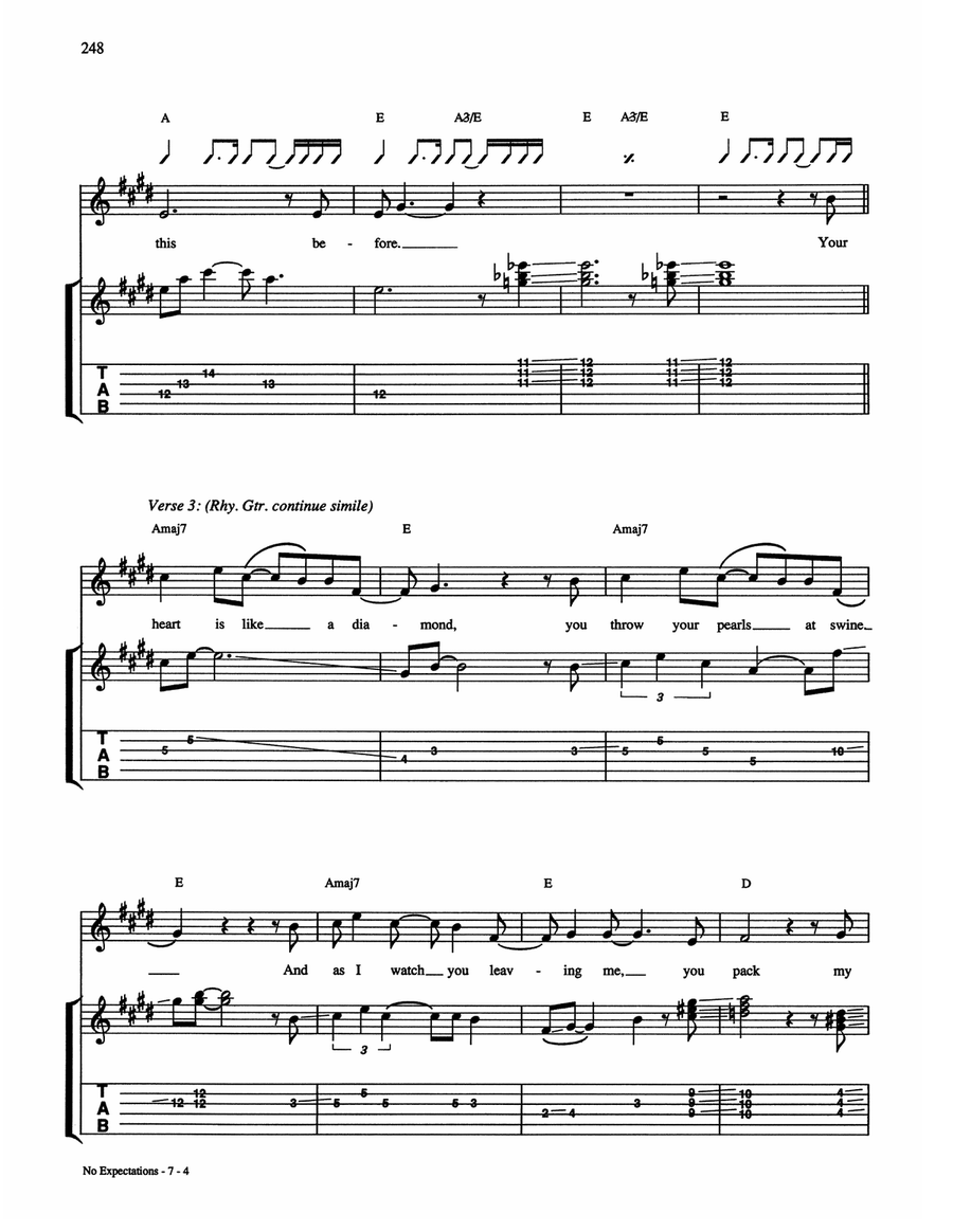 No Expectations Acoustic Guitar scores gallery preview page 4