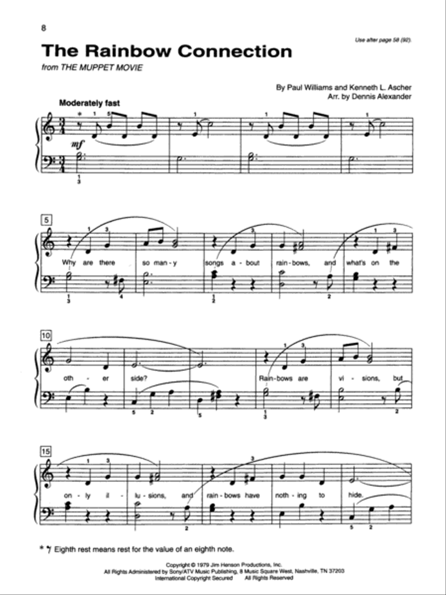 Alfred's Basic Adult Piano Course Greatest Hits, Book 1 Voice Solo scores gallery preview page 4