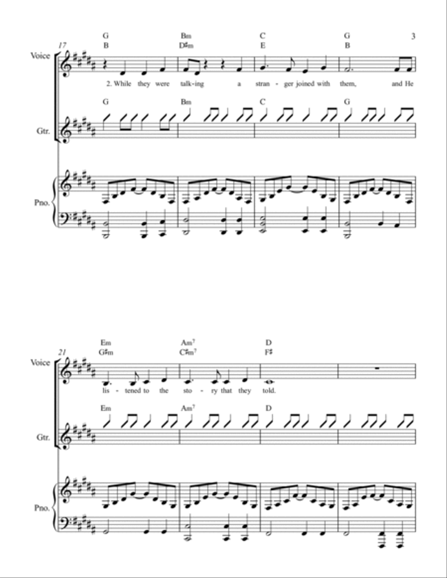 Road to Emmaus Road to Emmaus Piano, Vocal, Guitar scores gallery preview page 3