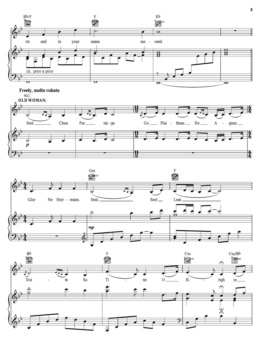 Sail To The Stars (from The Pirate Queen) Piano, Vocal, Guitar scores gallery preview page 3