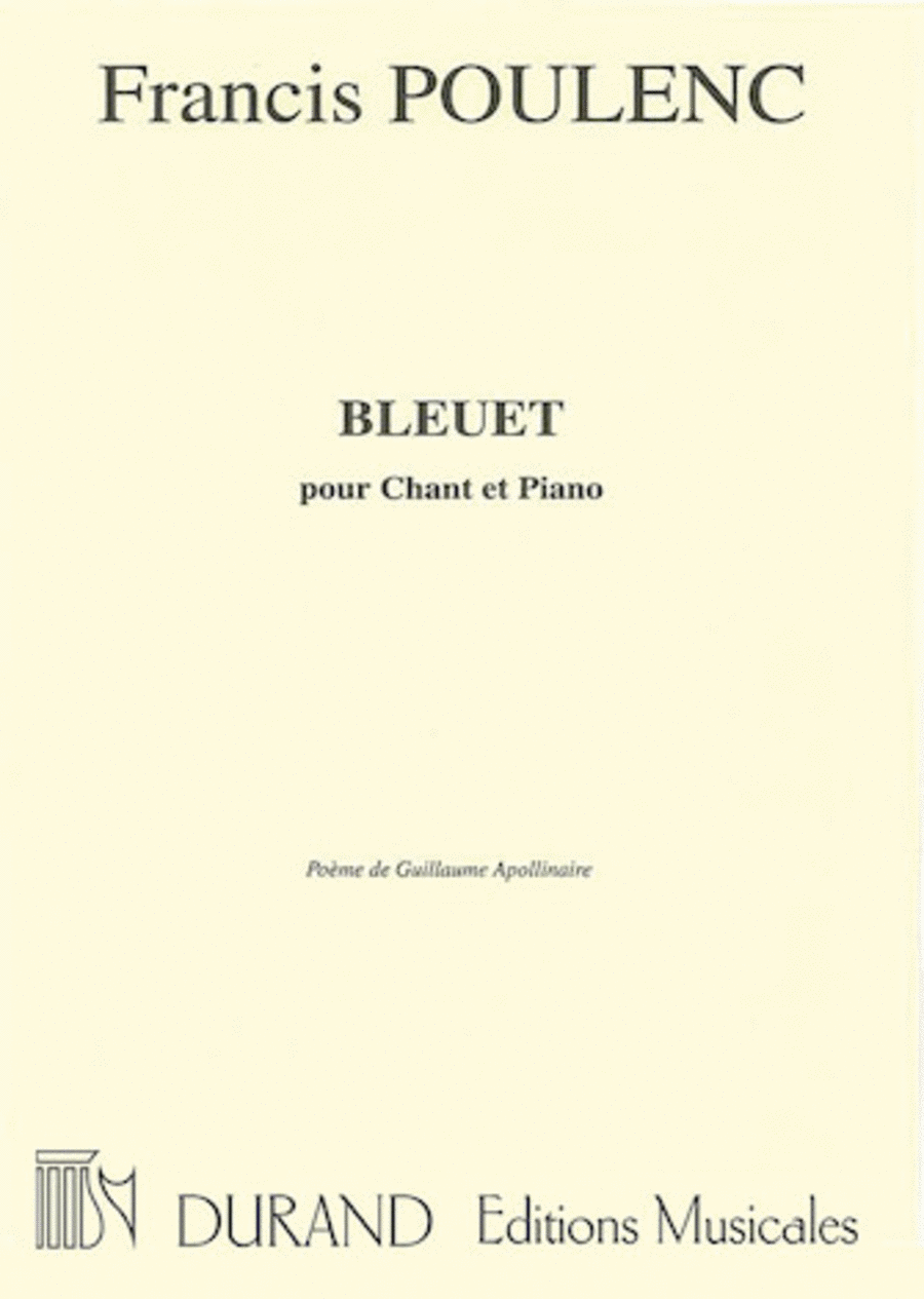 Bleuet (Poeme de Guillaume Appolinaire) Piano Accompaniment scores gallery preview page 1