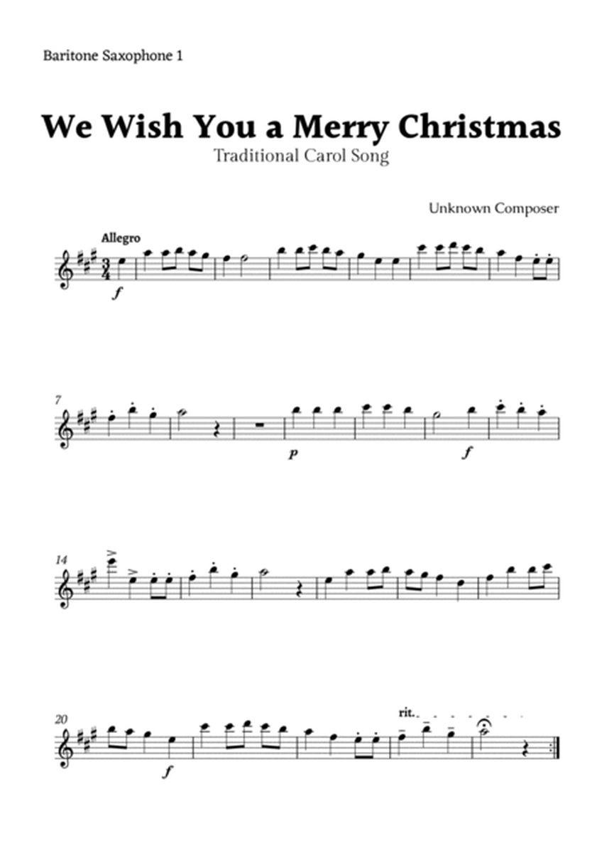 We Wish you a Merry Christmas for Baritone Saxophone Trio image number null