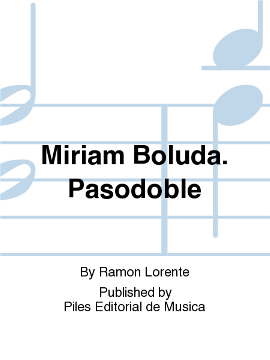 Miriam Boluda. Pasodoble Concert Band scores gallery preview page 1