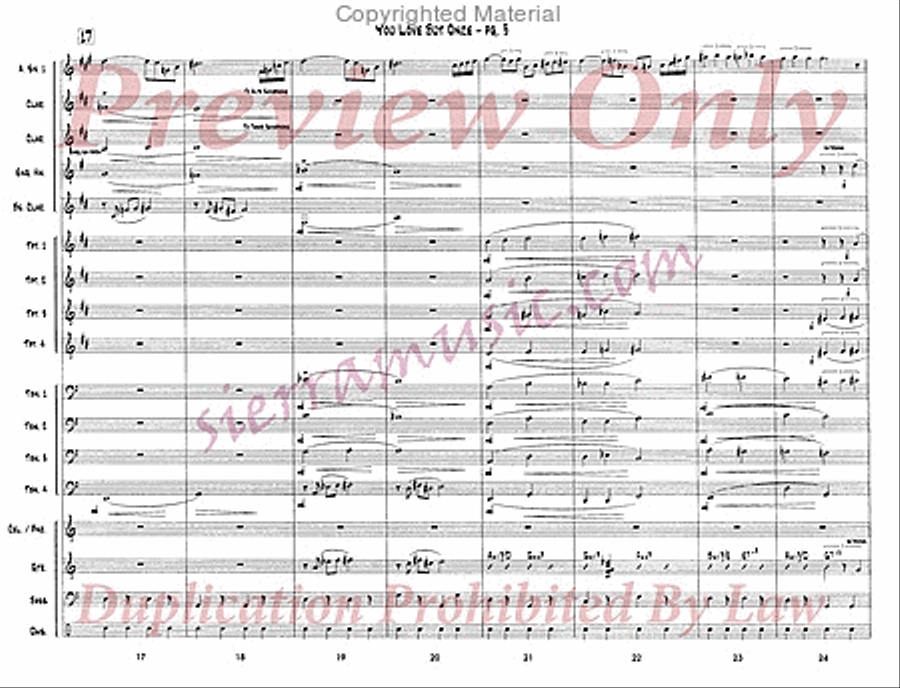 You Love But Once Big Band scores gallery preview page 4