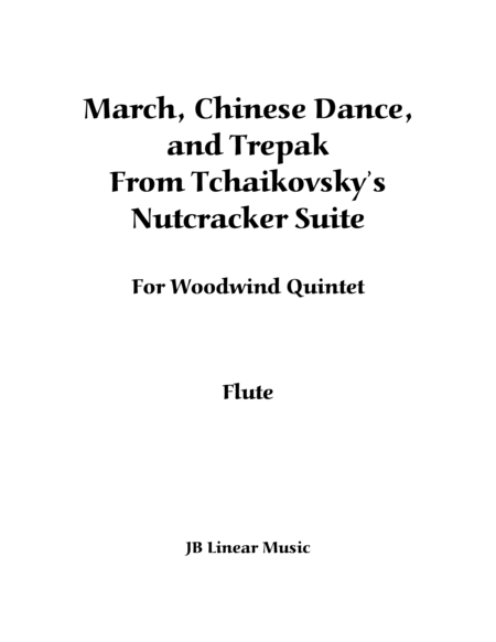 3 Pieces from The Nutcracker for Woodwind Quintet image number null